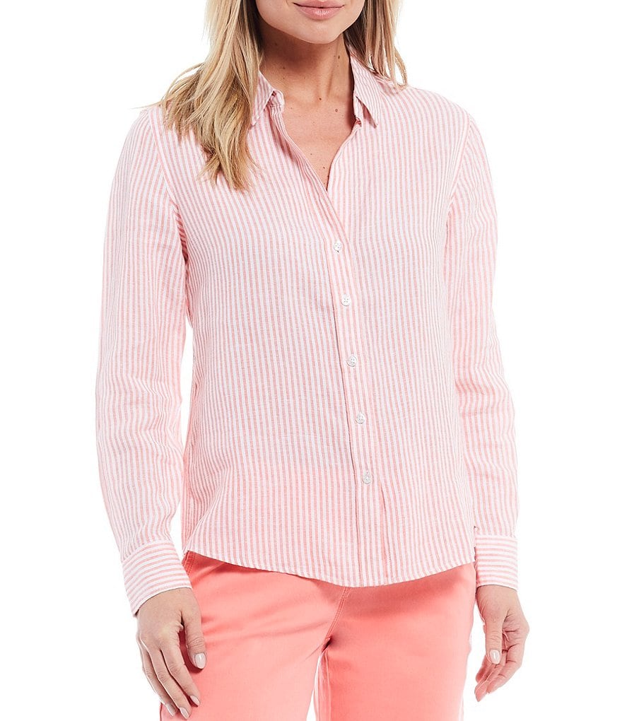 Tommy Bahama Yacht Me Knot Long Sleeve Linen Blend Shirt