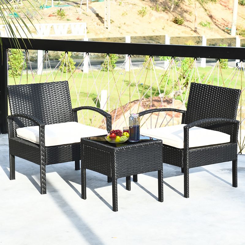 La Sola 3pc Metal Bistro Set - Black/Bronze - Christopher Knight Home