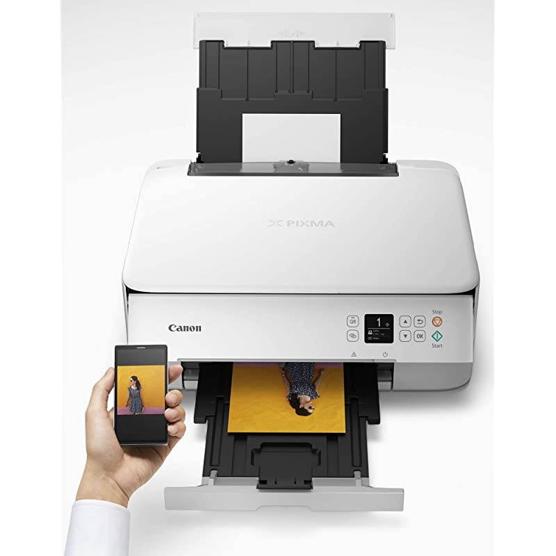 PIXMA TS5320 All In One Wireless Printer Scanner Copier with AirPrint White Works with Alexa