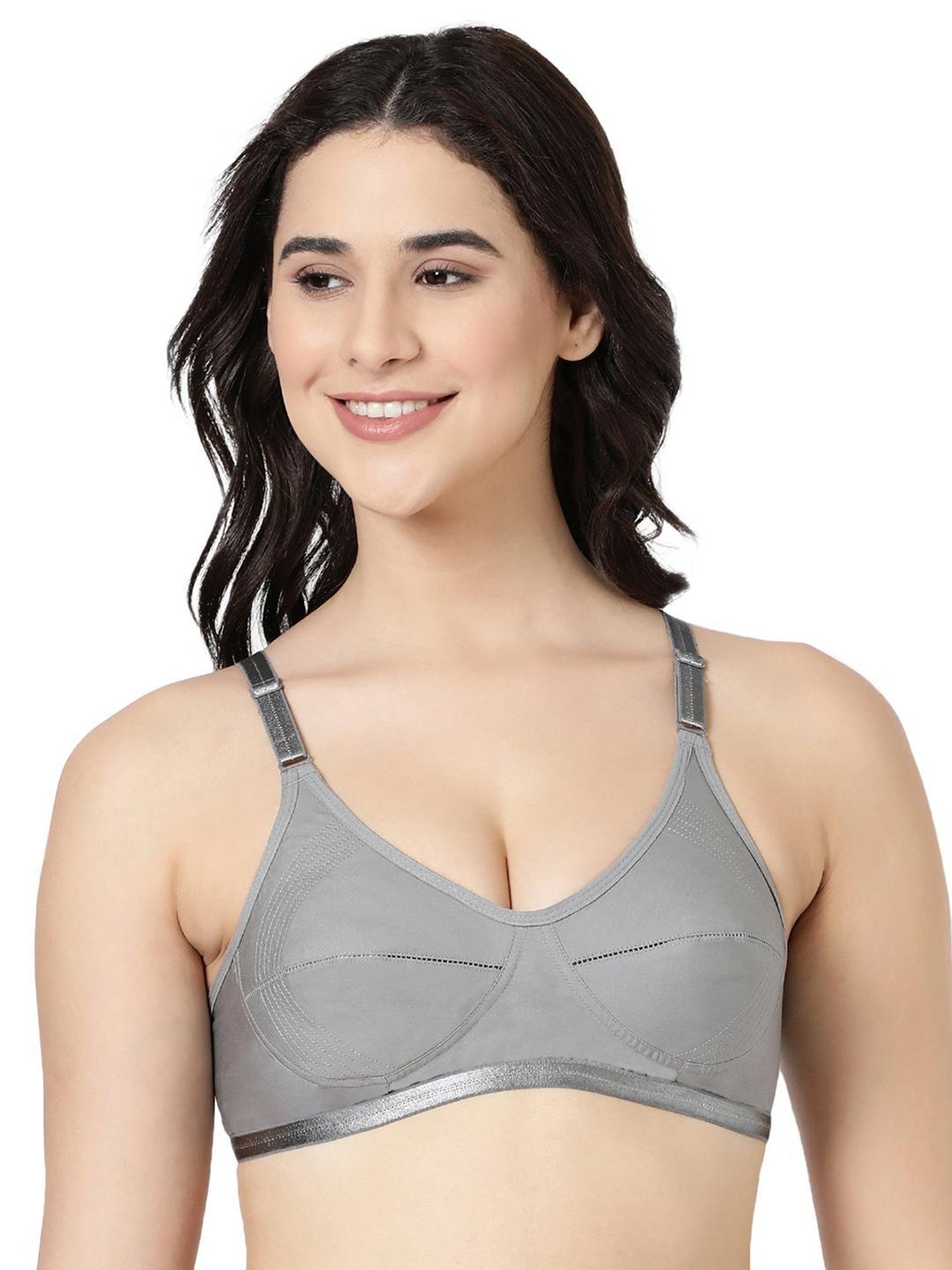 BLOSSOM Grey Medium Coverage Shaper Bra