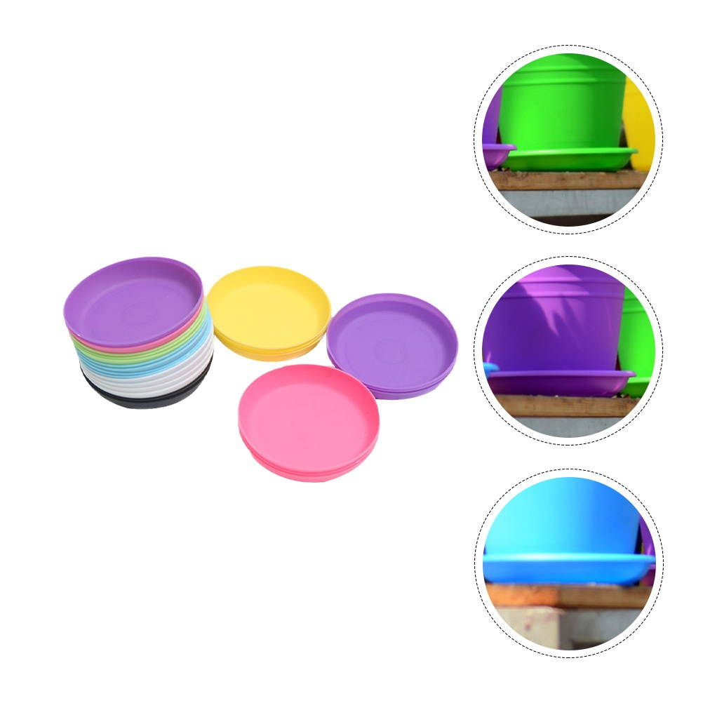 25pcs Garden Bonsai Base Holder Round Gardening Pot Tray Plant Pot Water Tray