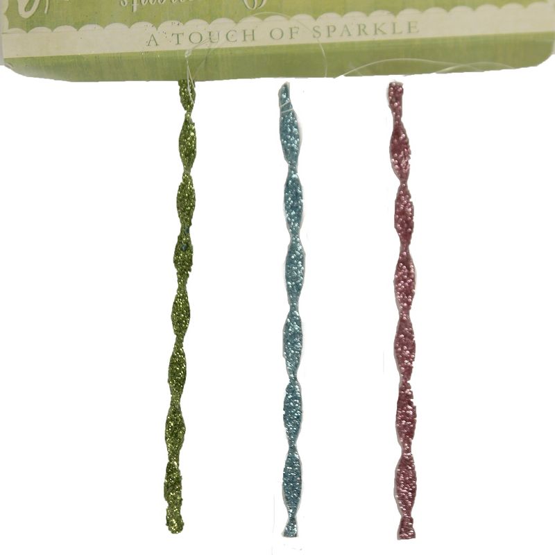 Easter 5.75" Spring Bling Ornaments Glittered Green Pink Blue  -  Tree Ornaments