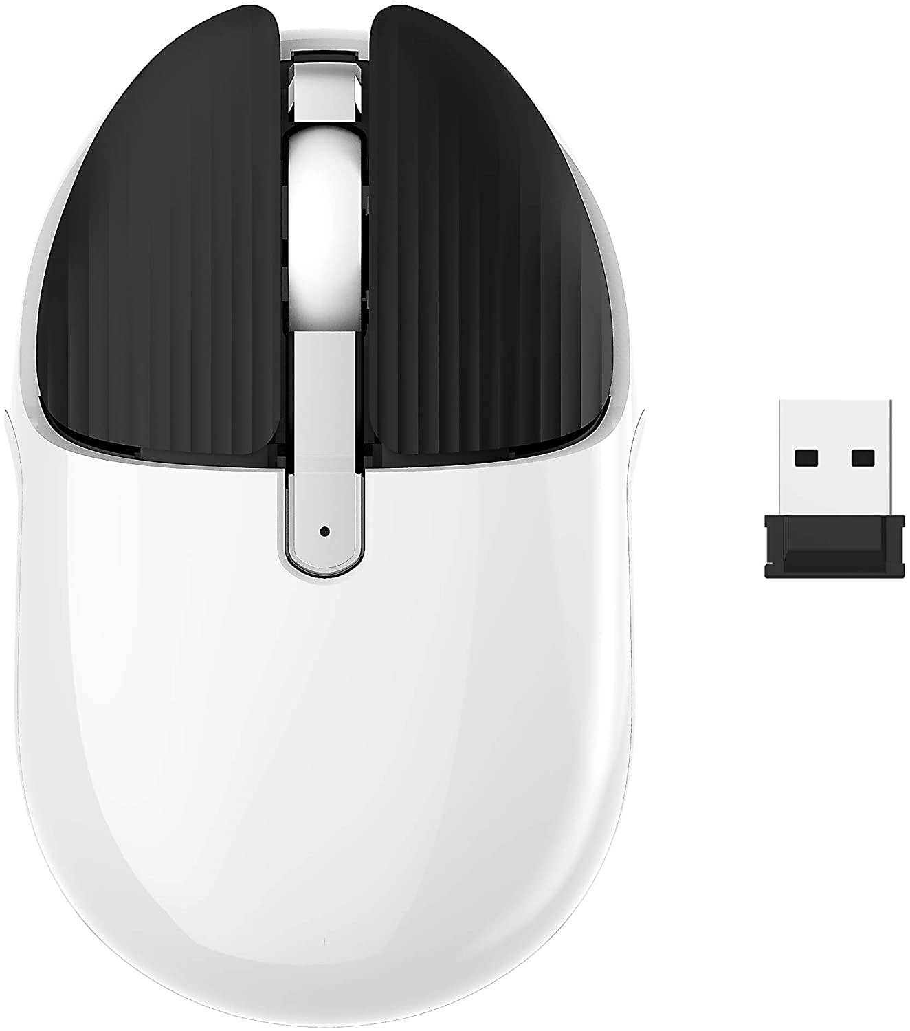Rechargeable Wireless Mouse Mini Portable Mobile Mouse 1200DPI Silent 3 Buttons Optical Mouse with Nano Receiver Home Office Cordless Mice for PC Laptop Computer