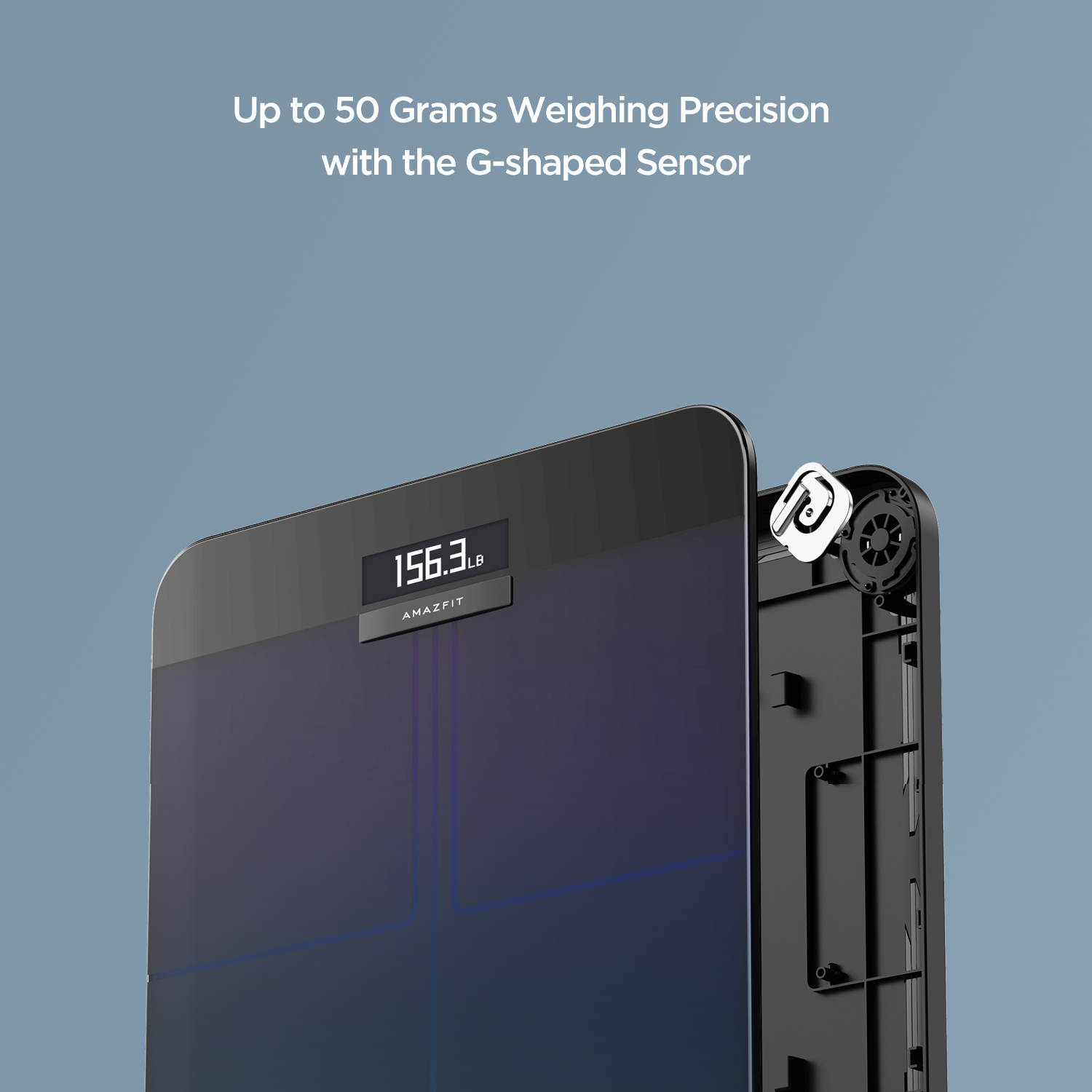 Amazfit Smart Scale Wi-Fi Bluetooth, Digital Body Fat BMI Scale, Tracks 16 Key Body Health Metrics, Full Body Composition Analysis, Heart Rate Monitor, Aurora