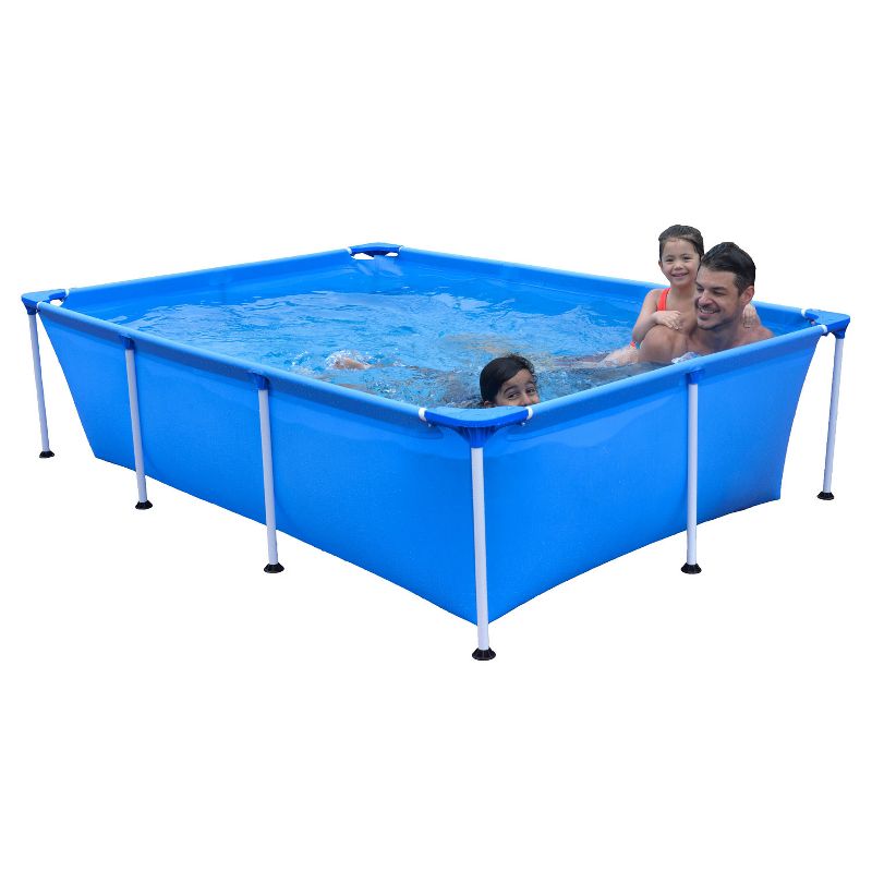 Intex 28206EH 10 Feet x 30 Inch Metal Frame Outdoor Backyard Above Ground Circular Beachside Swimming Pool with Pool Care 3 Inch Chlorine Tabs, 50 lbs