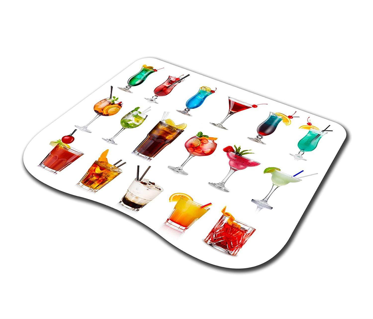 Abili Cocktails and Drinks Curve mosue pad Non-Slip Mouse pad Gaming Mouse pad