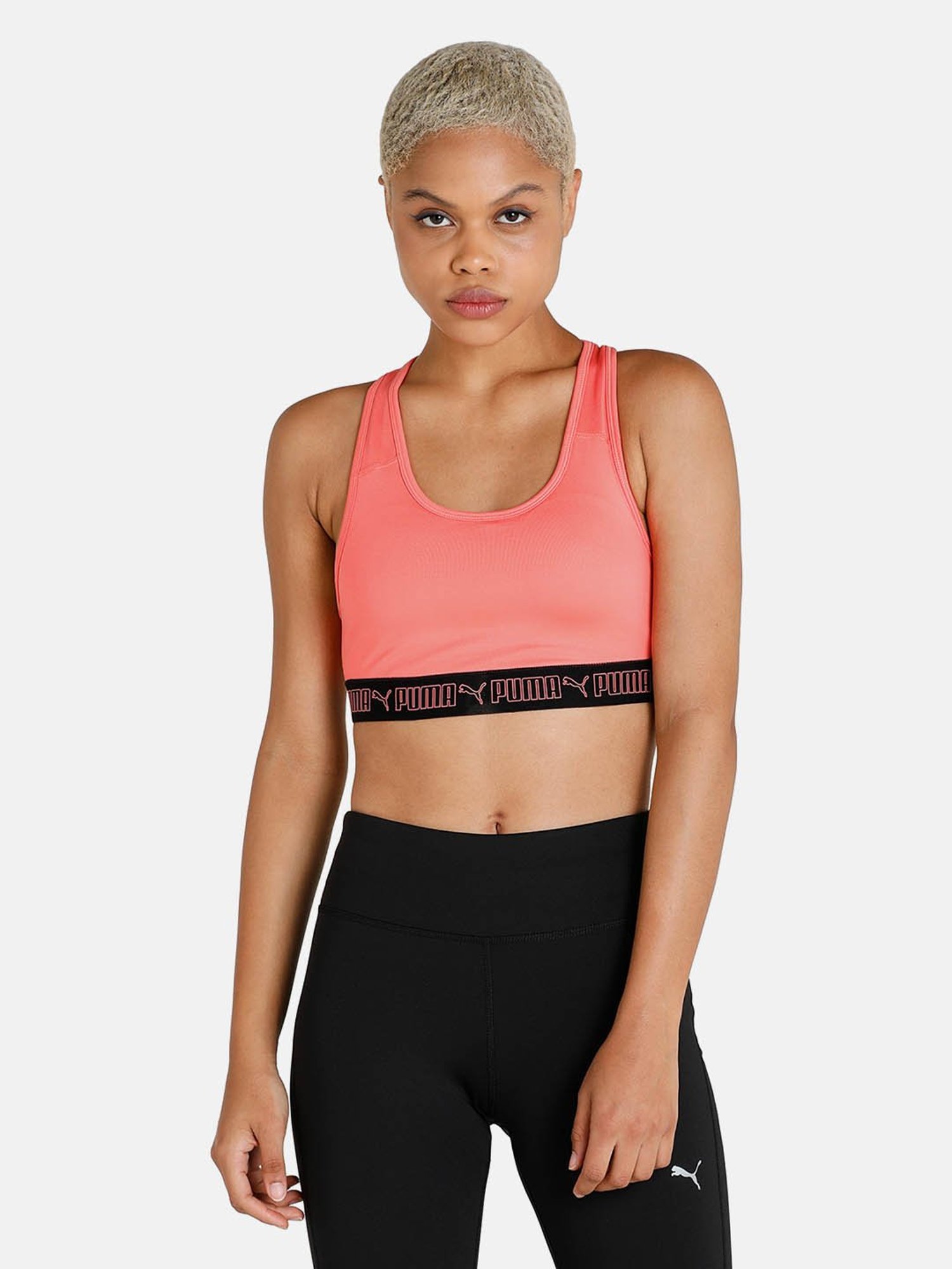 Puma Pink Non Wired Padded Sprots Bra