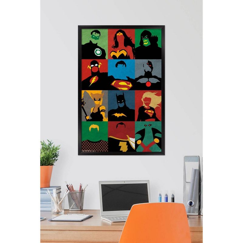 Justice League - Minimalist Framed Poster Trends International