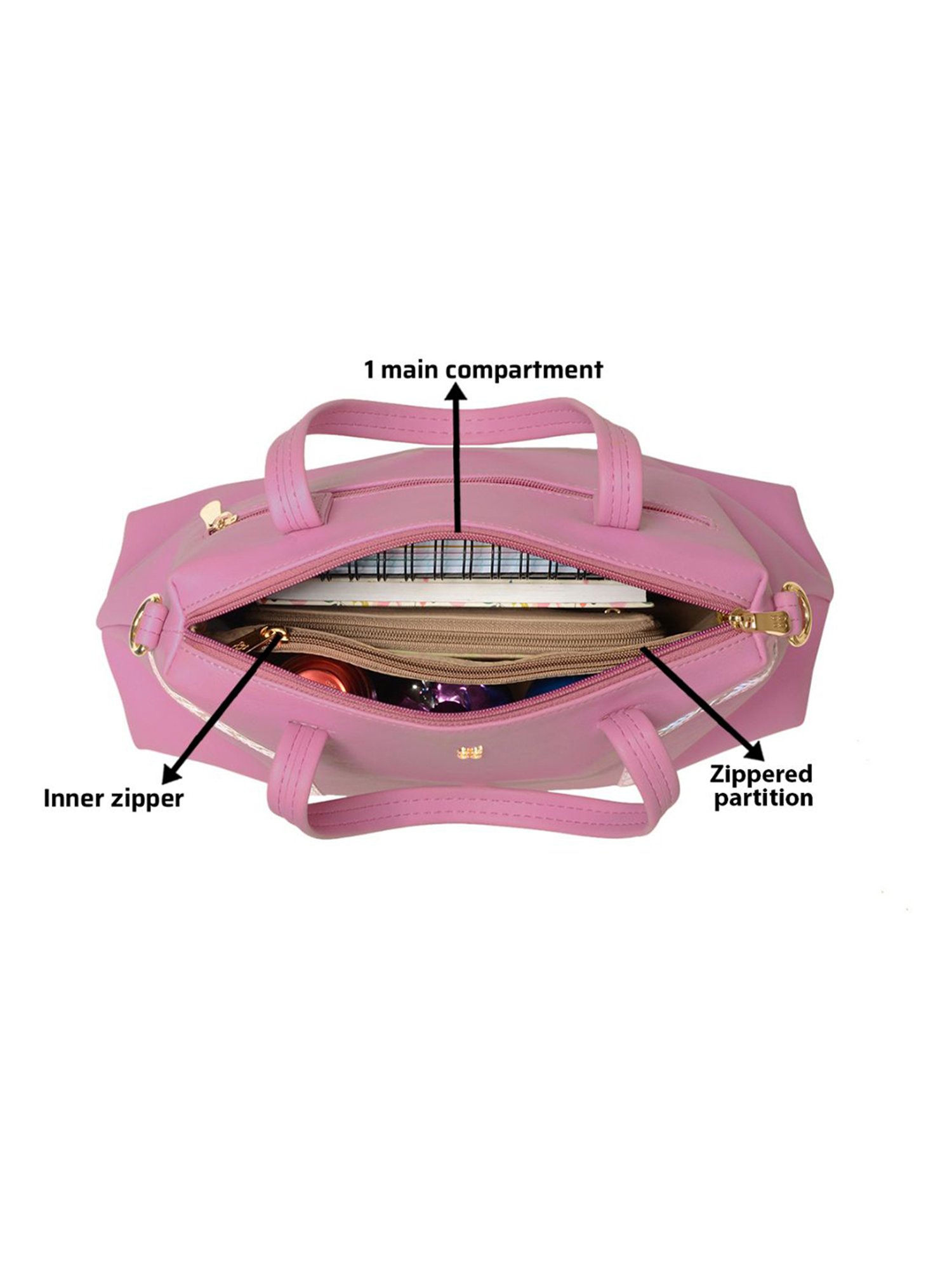 Baggit Pink Medium Tote Bag