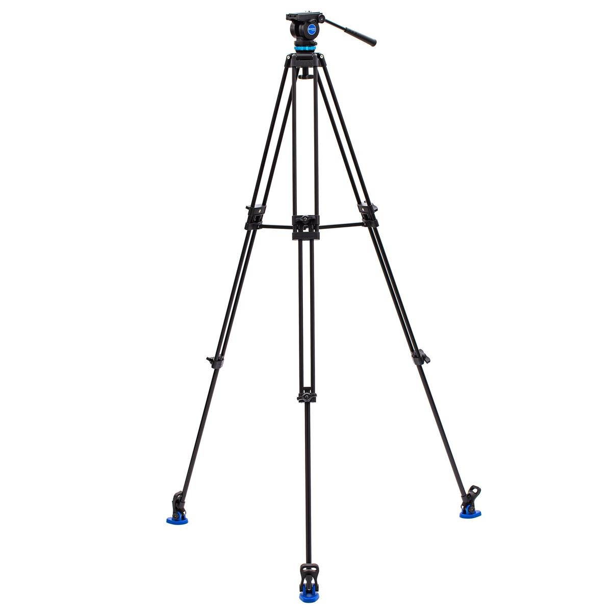 Benro KH25P Video Tripod with Head, 11lb Payload, Continuous Pan Drag, Anti-Rotation Camera Plate (KH26P)