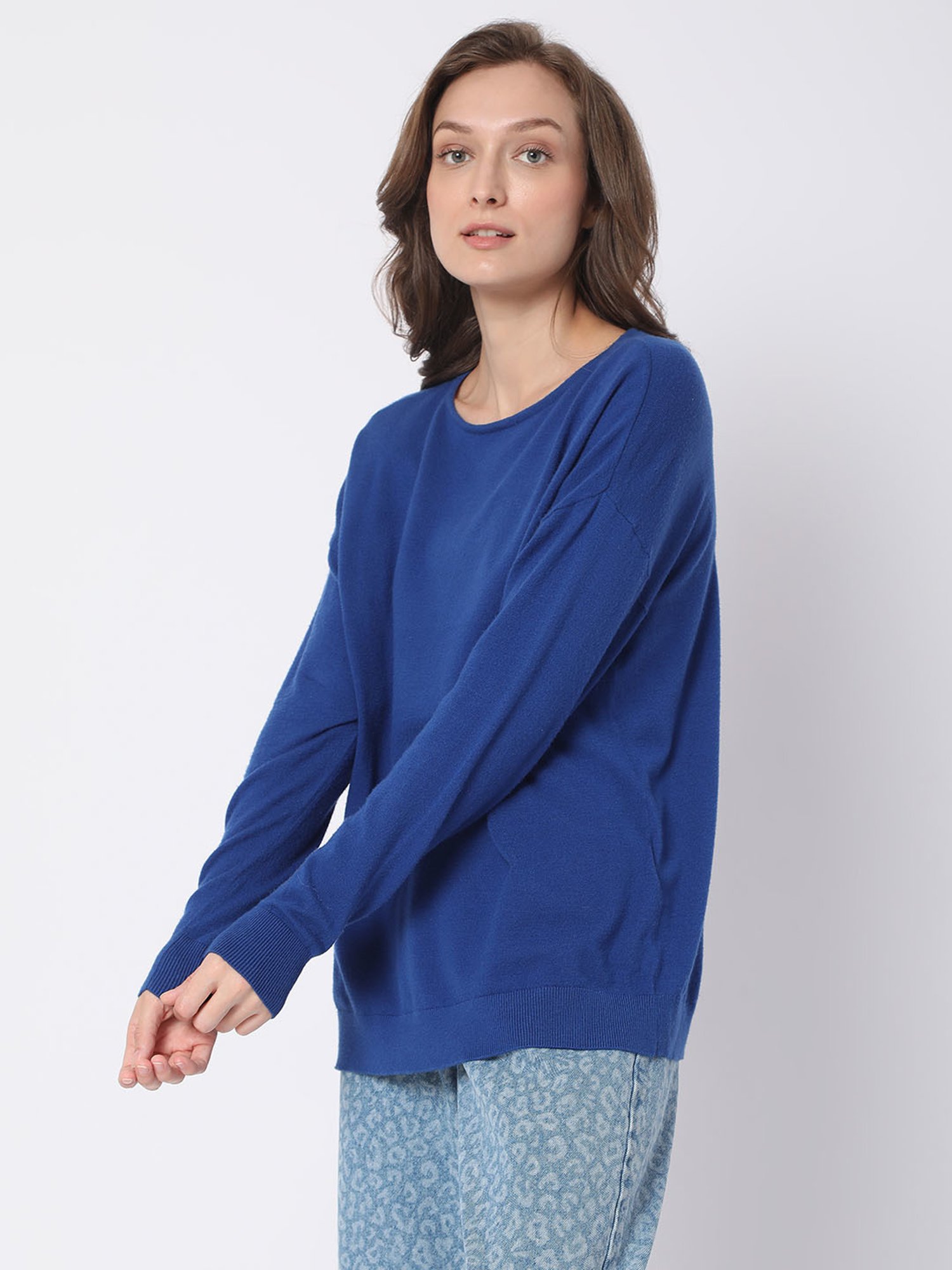 Vero Moda Blue Regular Fit Sweater