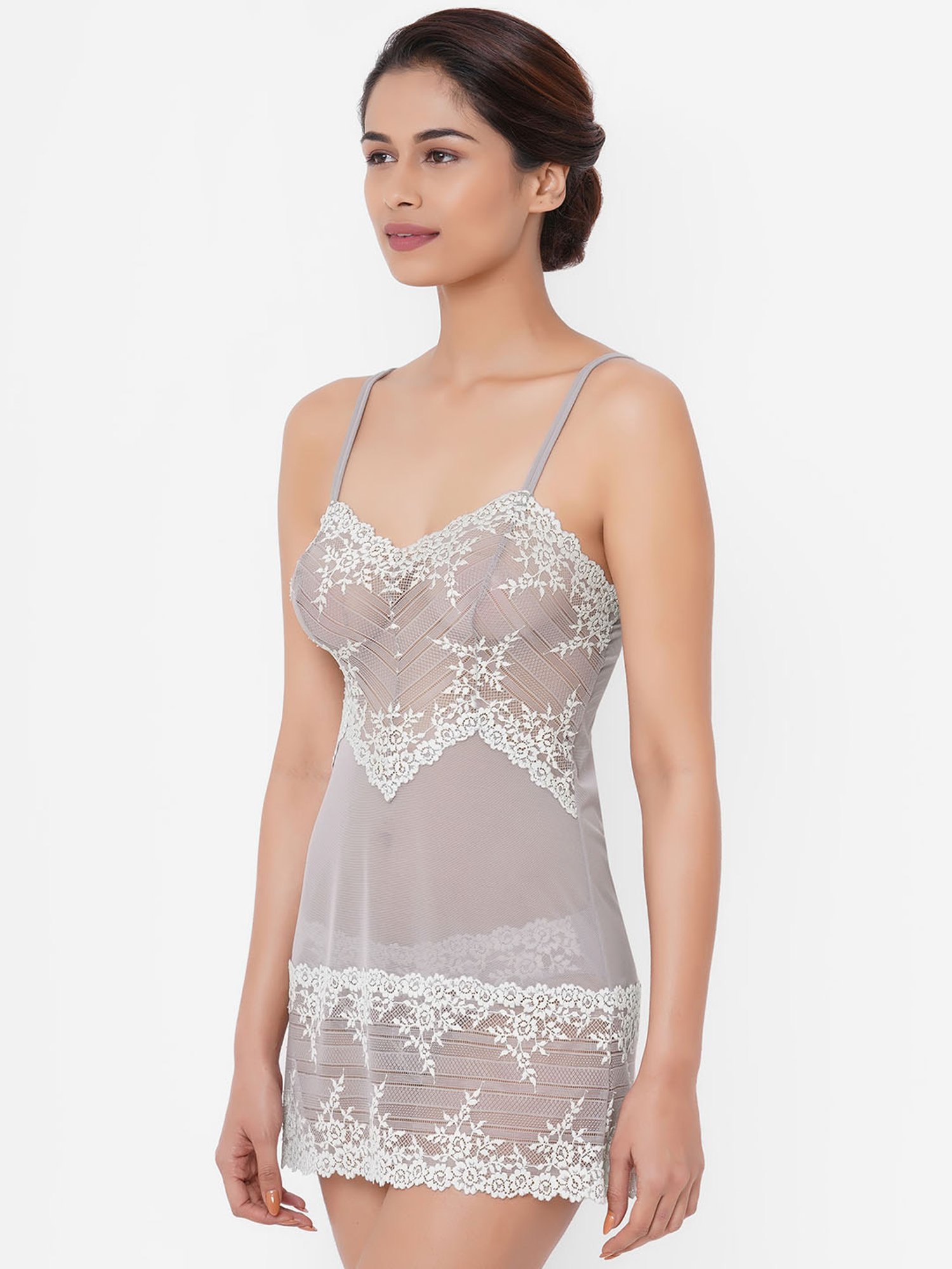 Wacoal Embrace Lace Short Lacy Baby Doll Chemise - Green