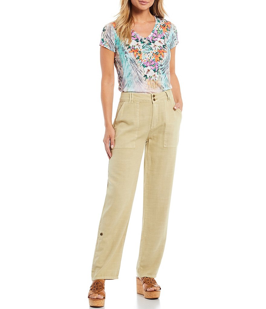 Reba Casual Roll Tab Convertible Length Pants