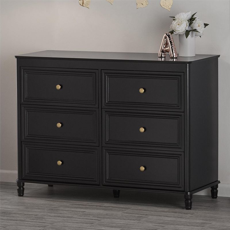 Piper 6 Drawer Dresser, Black