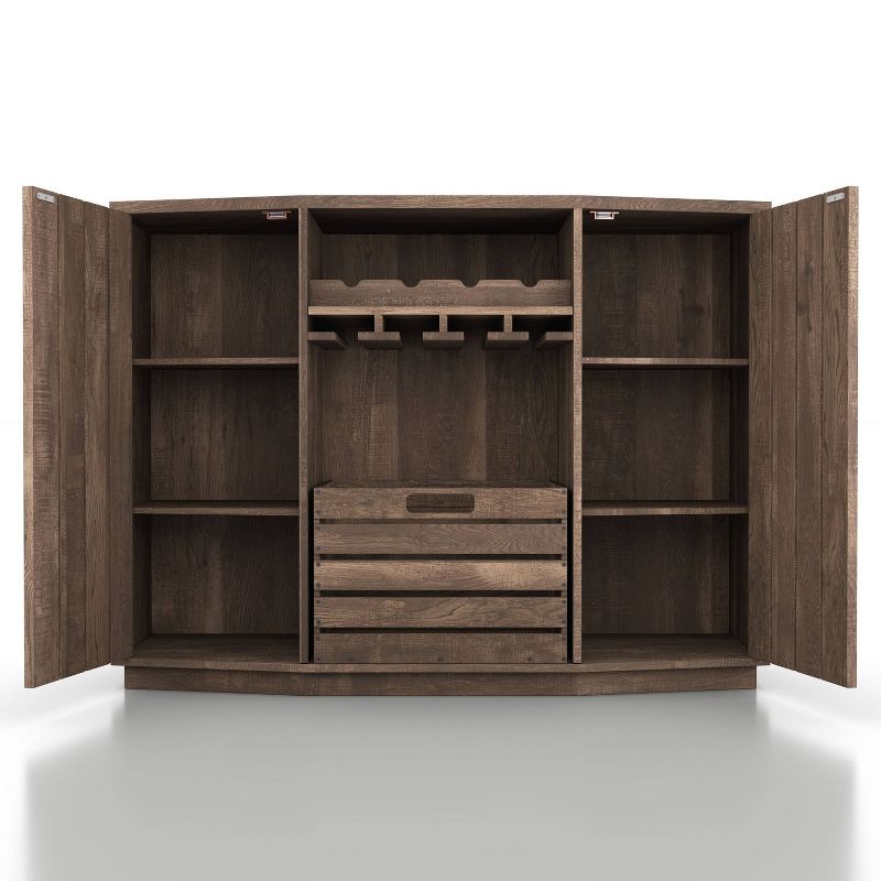 Naples Side Board White/Dark Brown - Chique