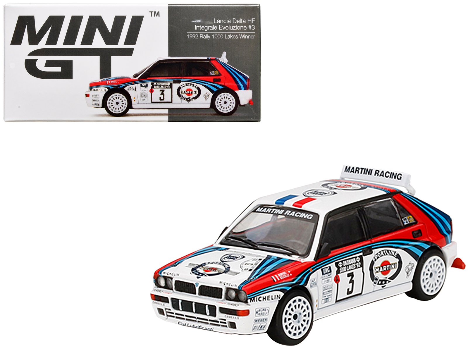 Lancia Delta HF Integrale Evoluzione #2 Carlos Sainz - Luis Moya "Jolly Club" "Tour de Corse - Rallye de France" (1993) 1/18 Diecast Model Car by Kyosho