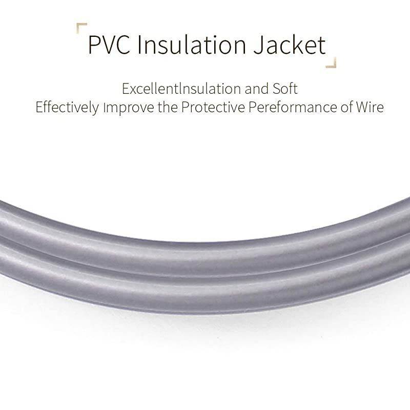 1ft 2 Male to 1 Female RCA Y Adapter Splitter Connector (2 Pack) (2 Male to 1 Female) (2M1F)