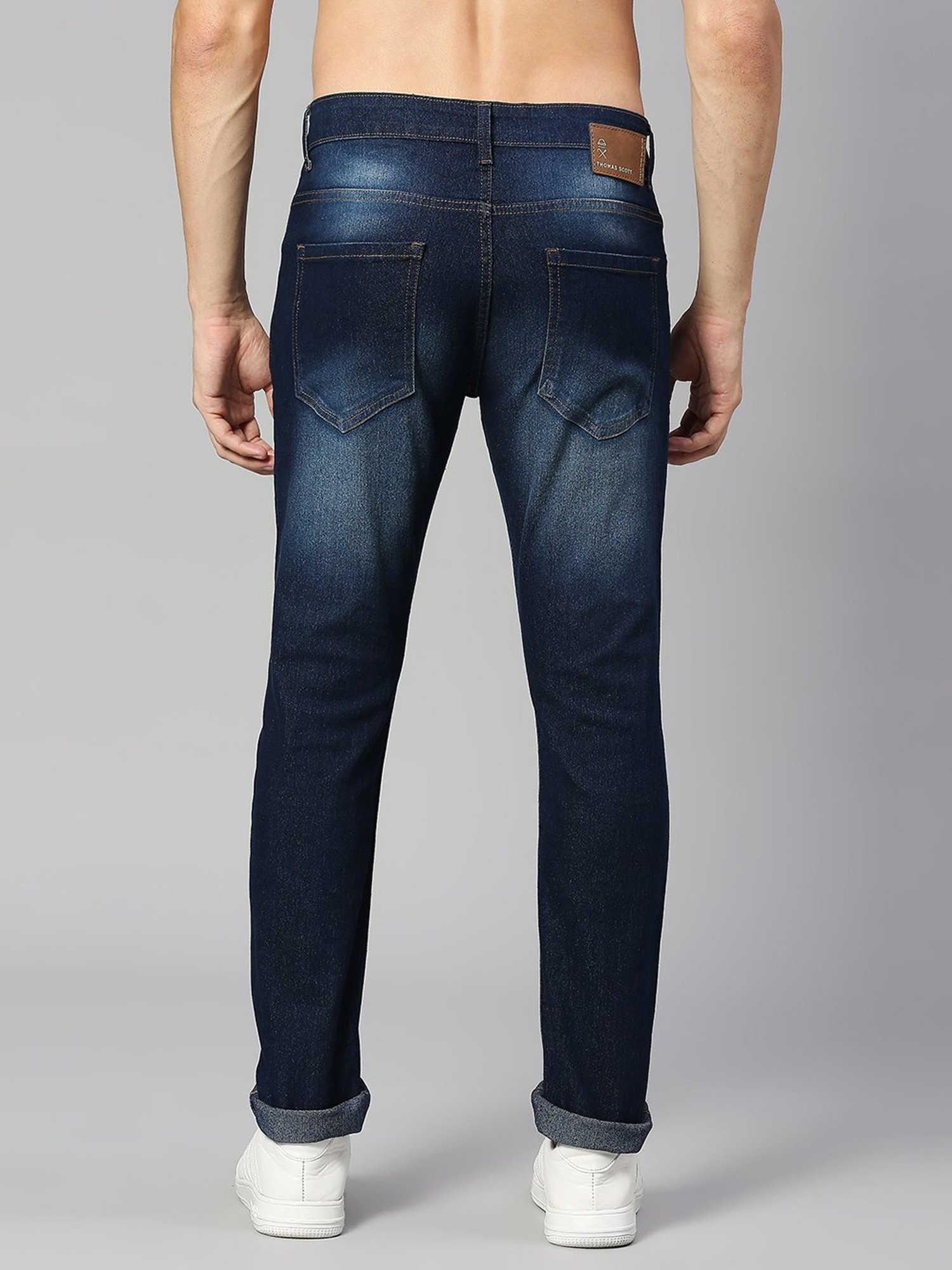 American Eagle Blue Cotton Regular Fit Jeans