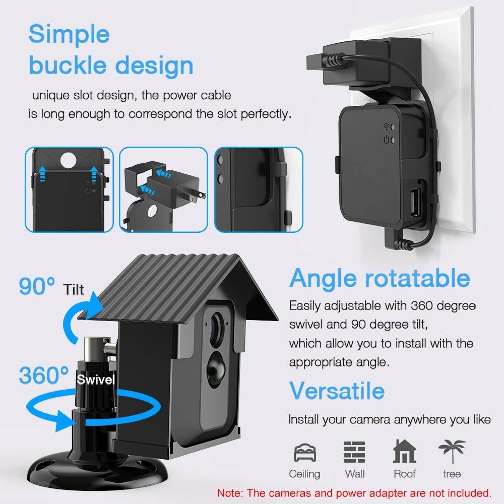 Wall Mount Bracket Kit for Blink XT Camera Weatherproof 360 Degree Protective Adjustable Indoor Outdoor Mount