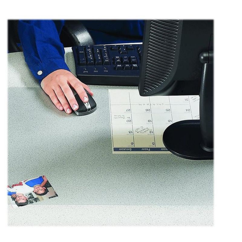 Artistic Krystal View Anti-microbial Plastic Desk Pad, 20"L x 36"W, Clear 6060M