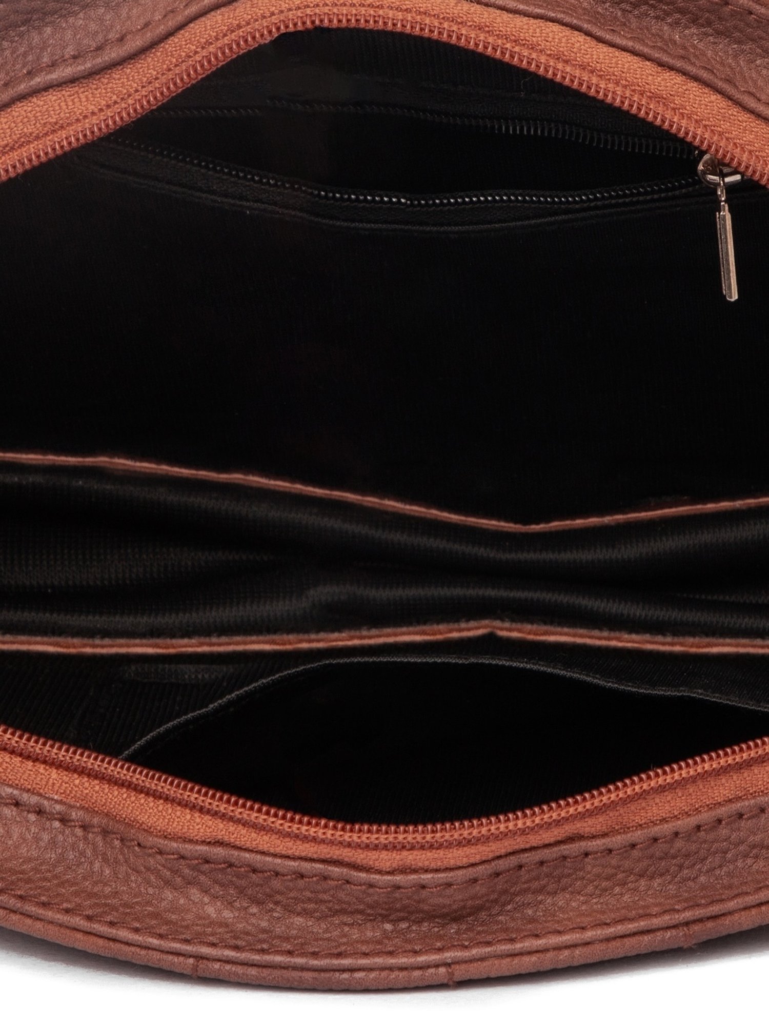 Modern Myth Tan Medium Fan Cross Body Bag