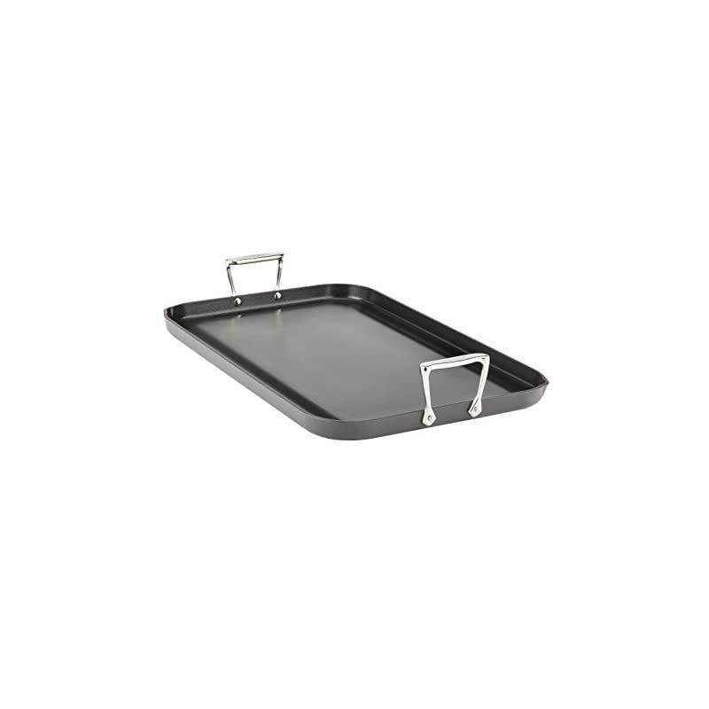 E7951464 HA1 Hard Anodized Nonstick Dishwaher Safe PFOA Free Grande Griddle Cookware, 13 20-Inch, Black, 13" x 20"
