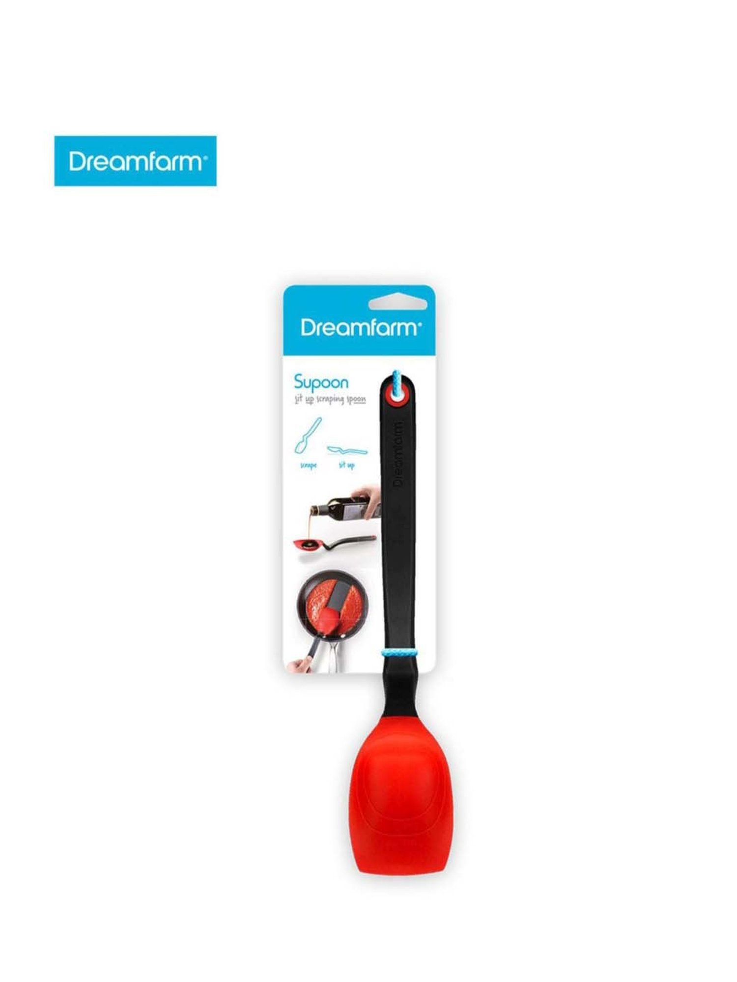 Dreamfarm Red Medium Sit Up Supoon With Measuring Lines