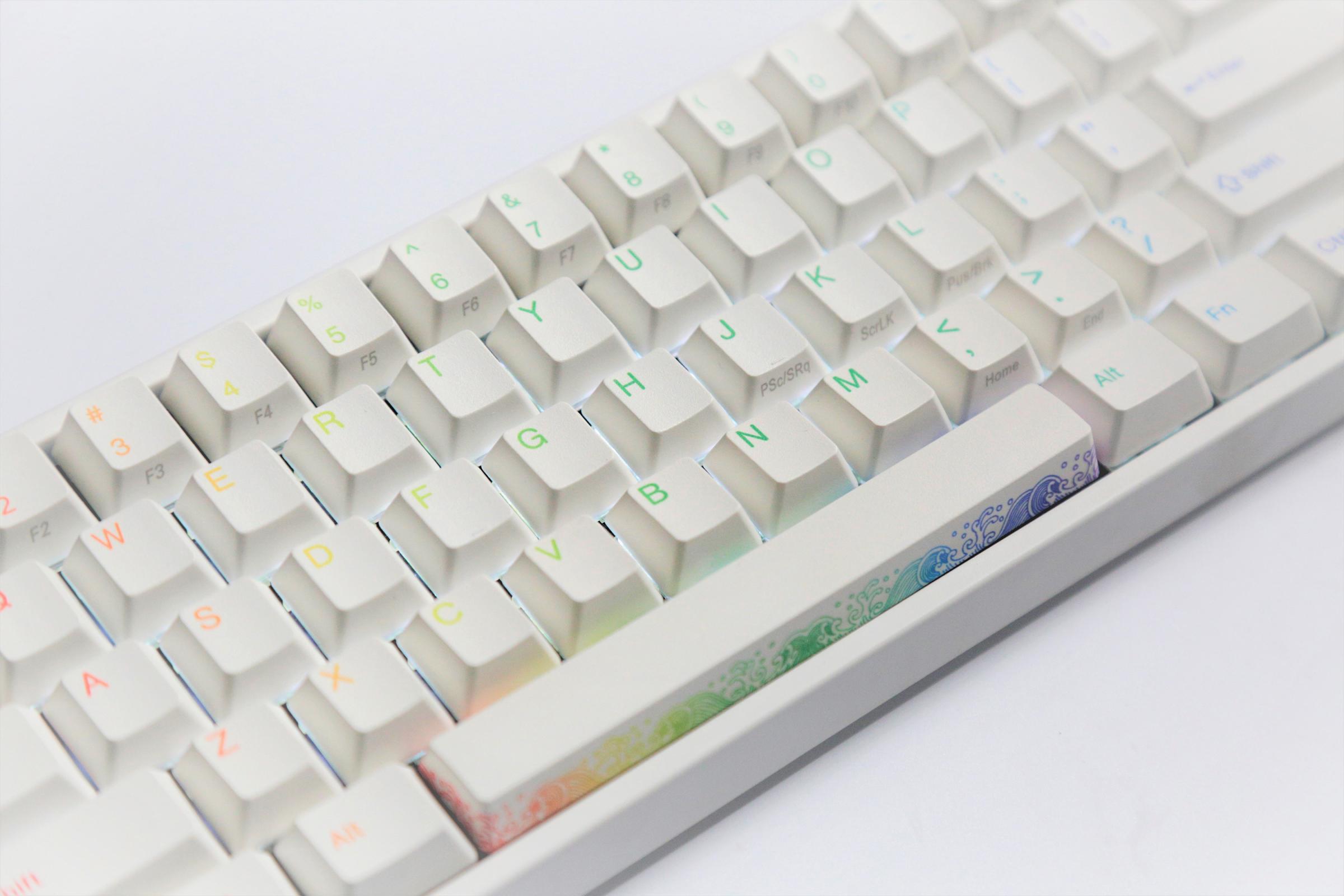 2, 60% Wired/Wireless Mechanical Keyboard (Kailh Box Brown Switch/White Case) - Full Keys Programmable - True RGB Backlit - Tap Arrow Keys - Double Shot PBT Keycaps - NKRO - 1900mAh Battery