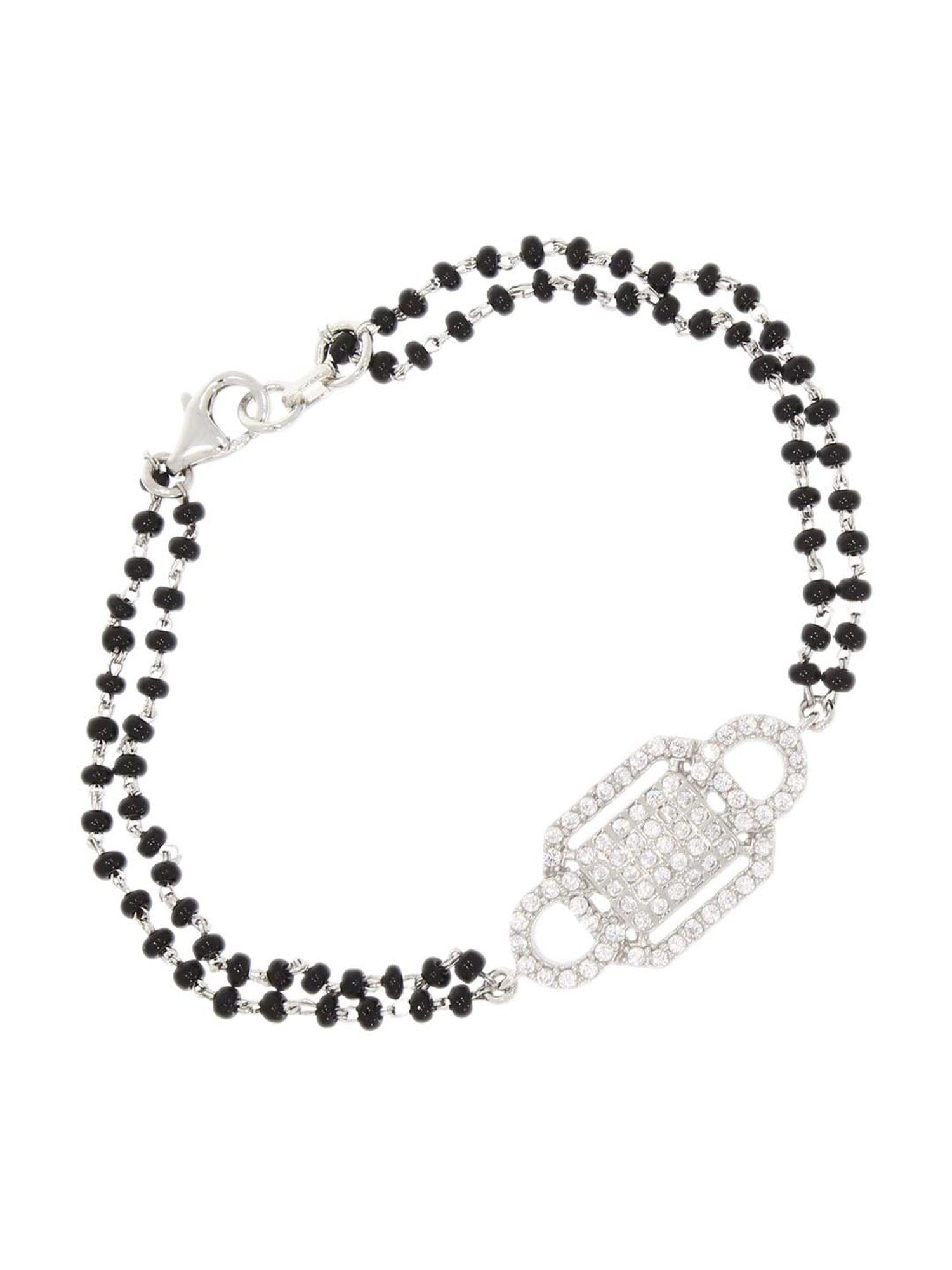 Anayra 92.5 Sterling Silver Mangalsutra Bracelet for Women