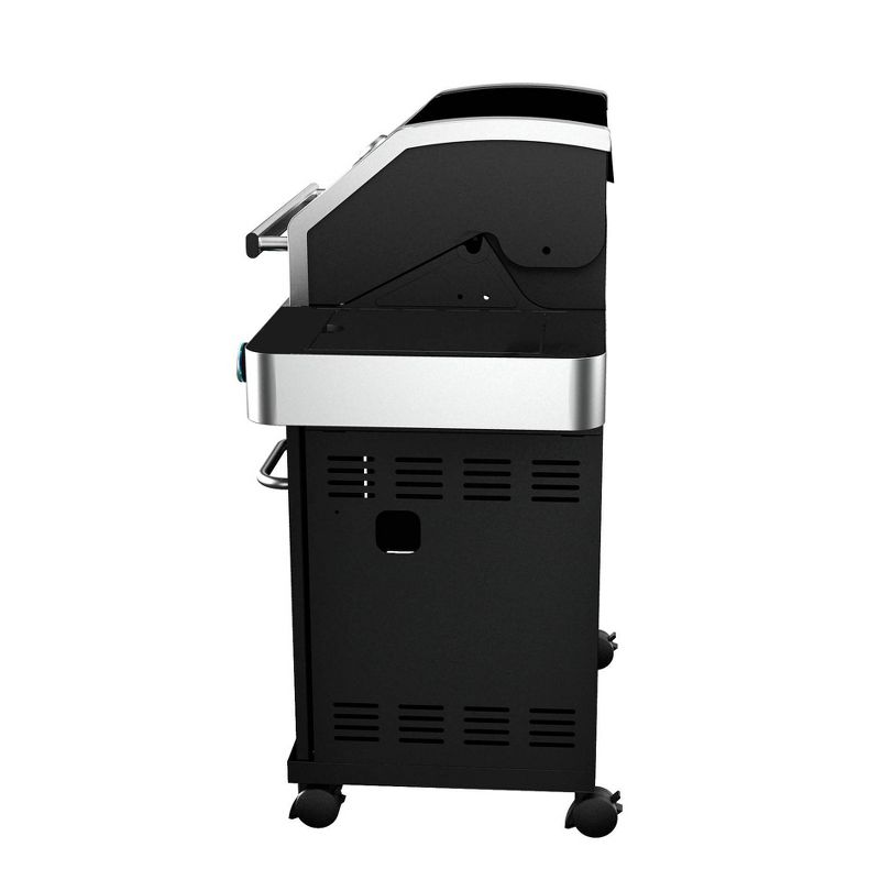 4-Burner Propane Gas Grill with ClearView Lid Black Model 24633 - Monument Grills