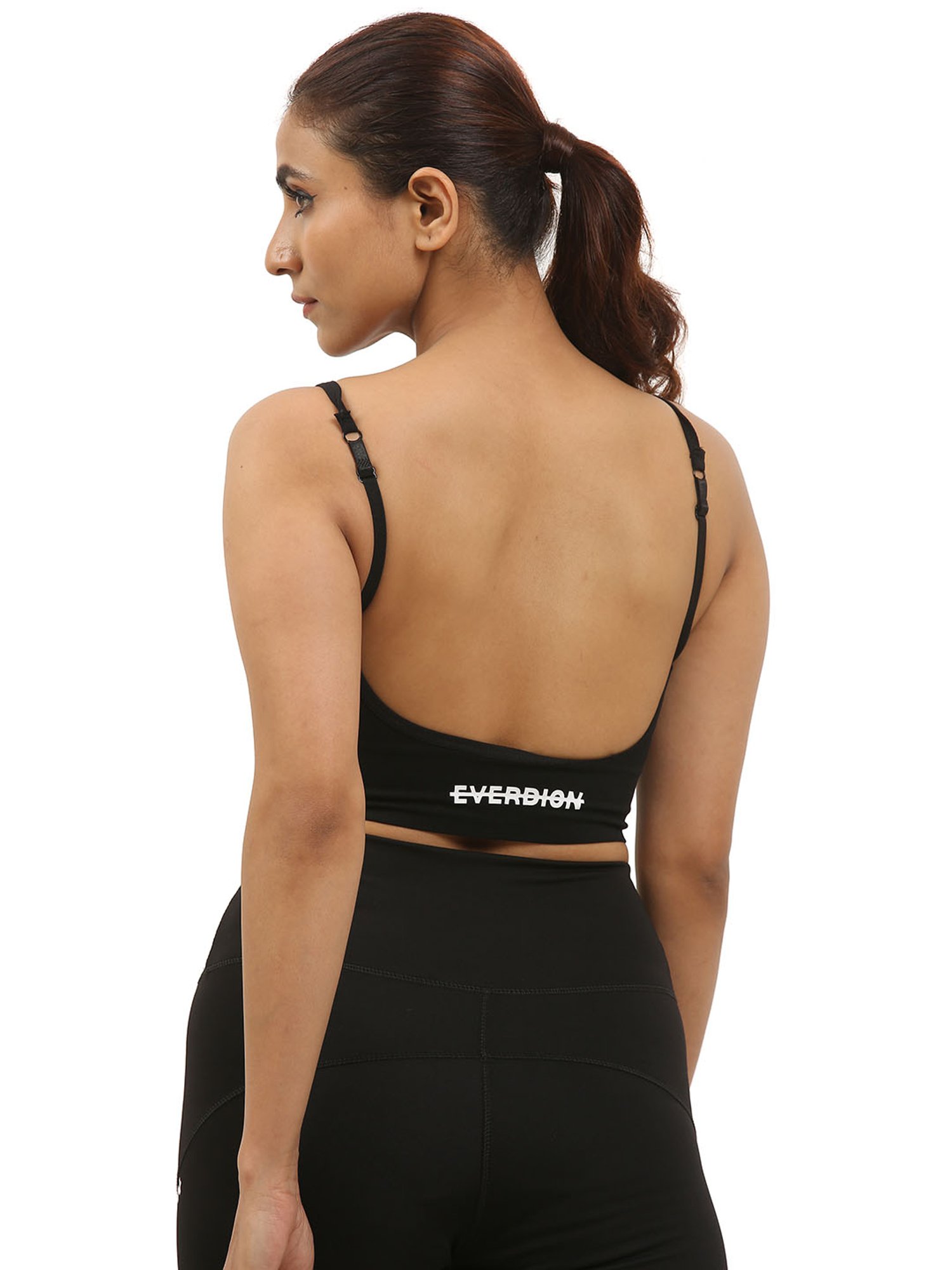 EVERDION Black Non Wired Padded Sports Bra
