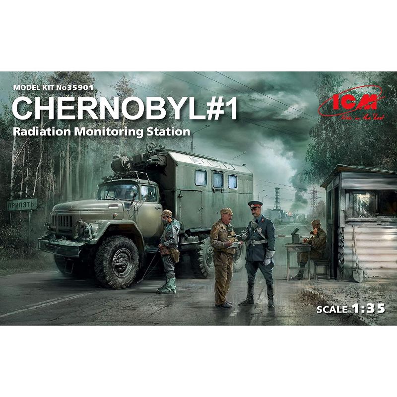 ICM Models 35901 Chernobyl #1 Radiation Monitoring Station 1/35 Scale Model Kit