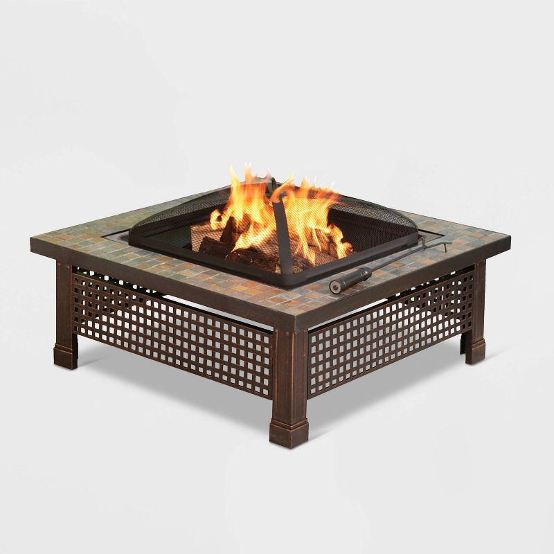 Pleasant Hearth 34" Bradford Slate Fire Pit