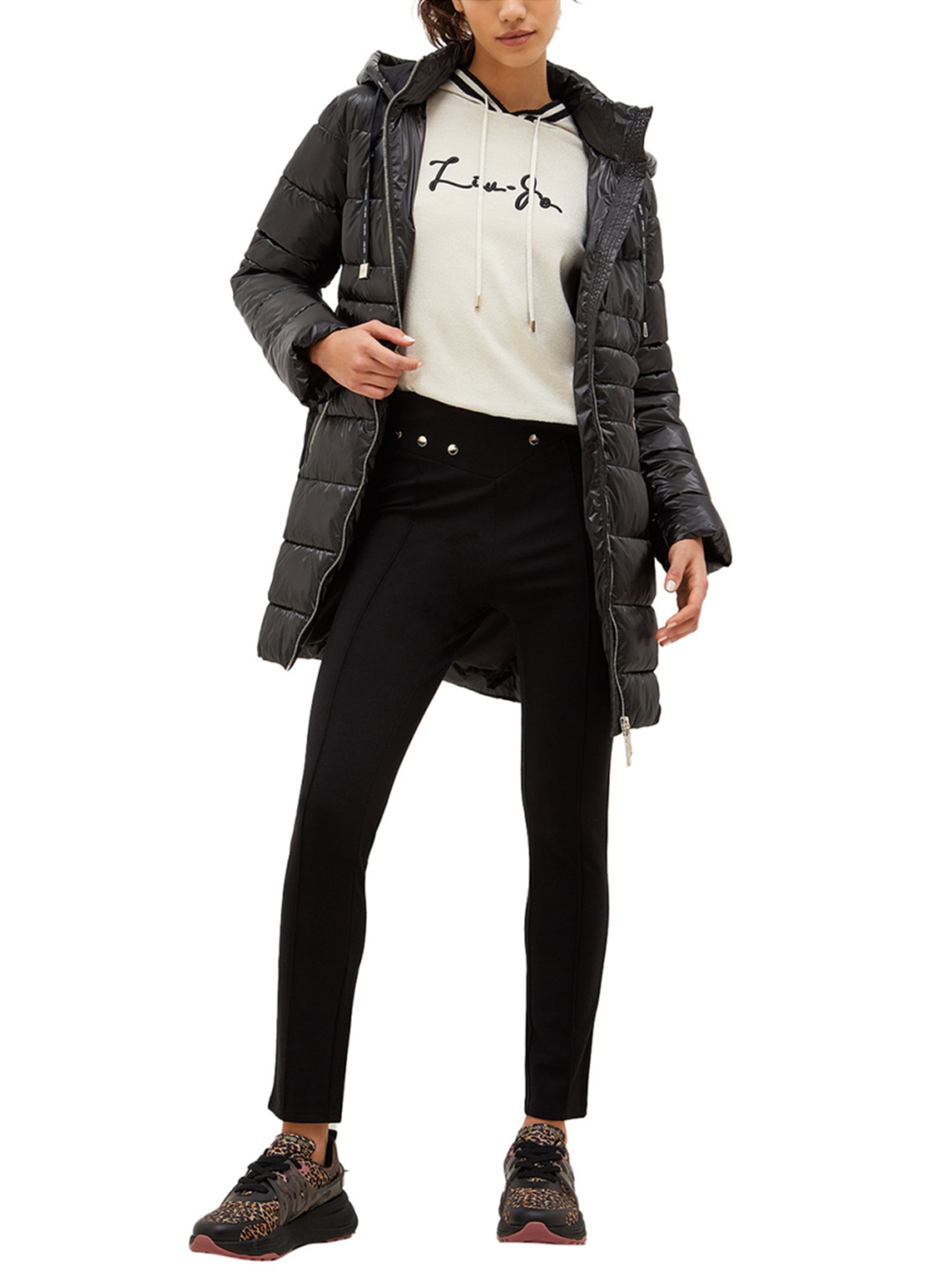 Liu Jo Nero Regular Fit Pleated Trousers