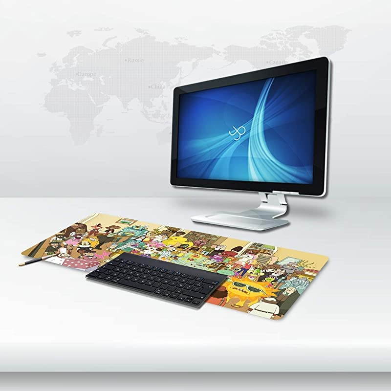 XXL Extended Large Gaming Mouse Pad Non-Slip Water-Resistant Rubber Cloth Computer Game Mouse Mat(35.4&times;15.75&times;0.1 inch) (35.4&times;15.75inch(U18))