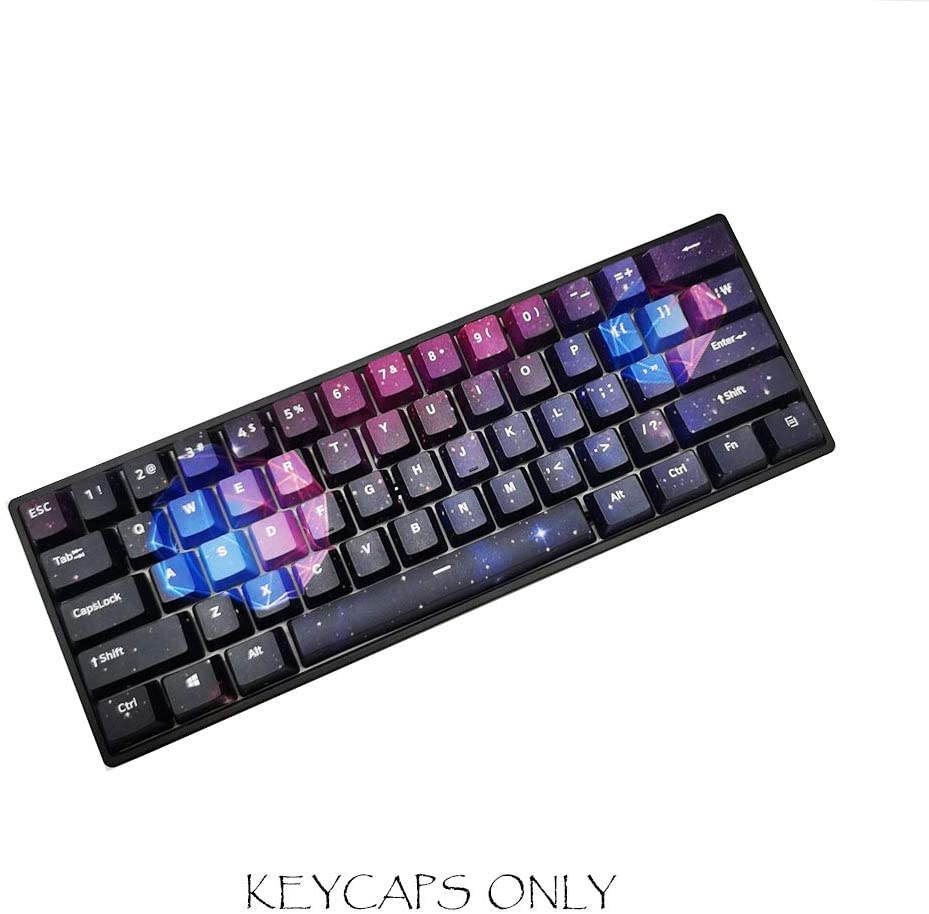 Puku 104 Keys PBT keycaps, Japanese/Chinese Style Key Set-OEM Profile-DYE-Sub Keycaps for 61/87 /104 Cherry MX Switches Mechanical Keyboard (Starry Sky)