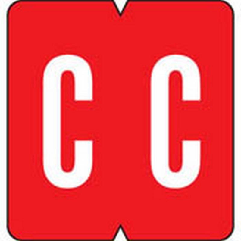 GBS/VRE Compatible "C" Labels, Polylaminated Stock, 1-1/4" X 1-5/16" Individual Letters - Roll of 500