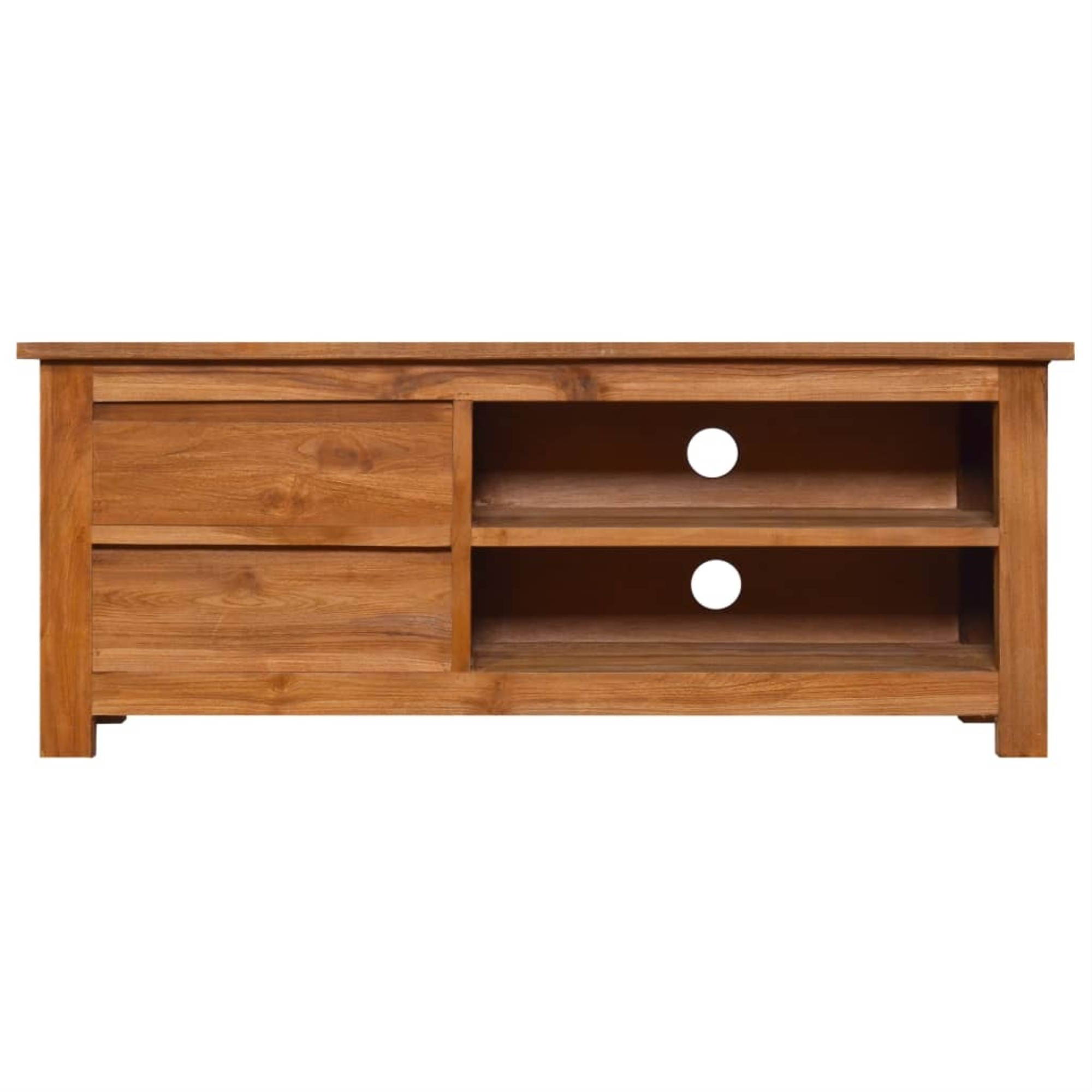 vidaXL Solid Teak Wood TV Cabinet TV Stand Unit Lowboard Stereo HiFi Cabinet