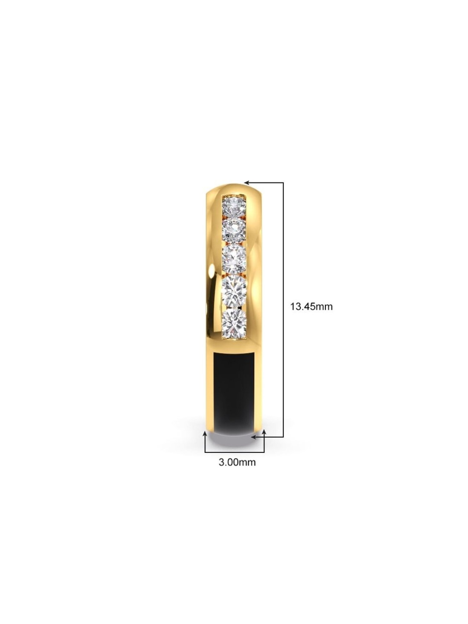 Candere by Kalyan Jewellers Peacock Collection 18k Yellow Gold Diamond Huggies Earrings for Men