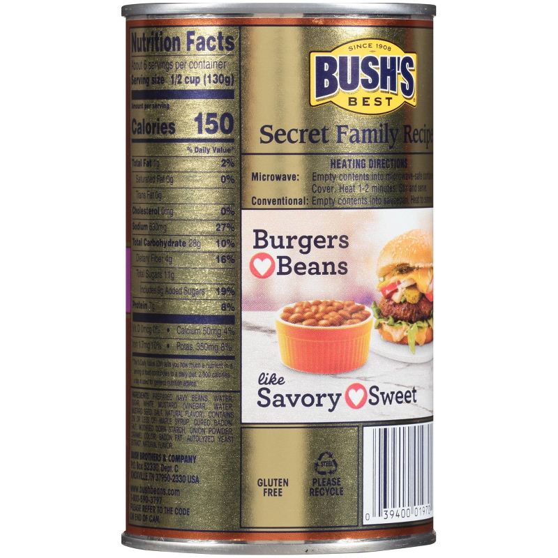Bush's Maple Cured Bacon Baked Beans - 28oz
