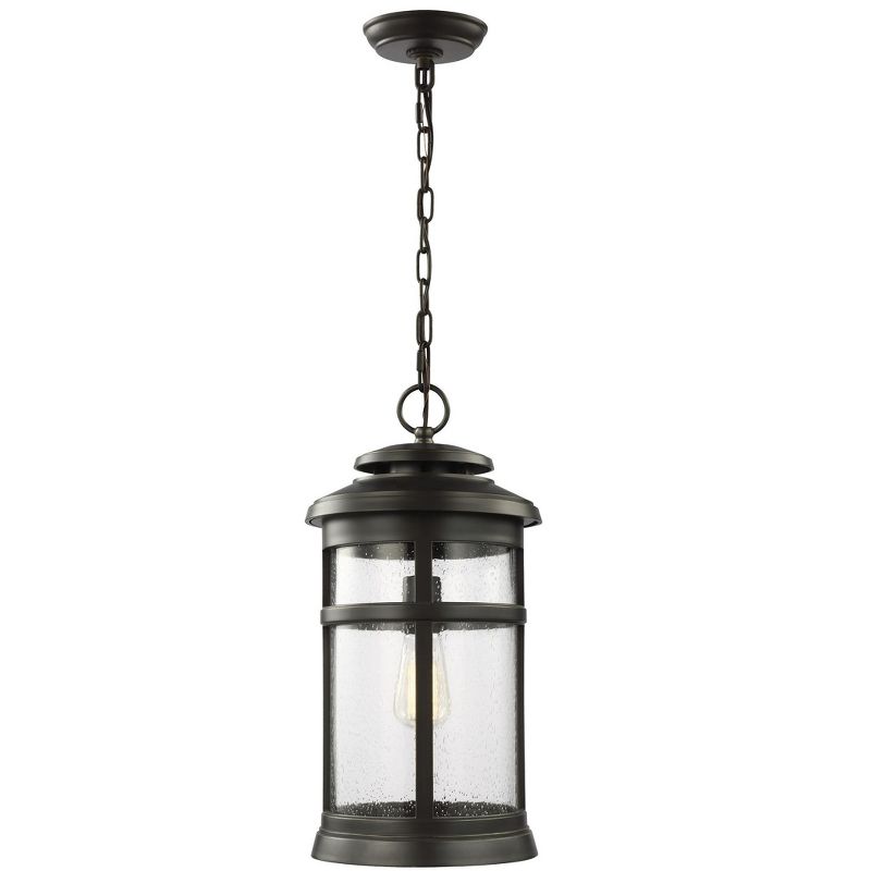 Feiss Newport 1-Light 18.5" Antique Bronze Outdoor Hanging Lantern