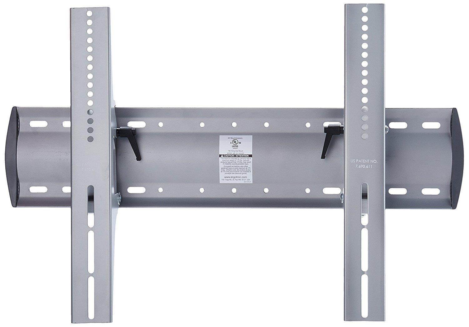 Ergotron TM Tilting Wall Mount - Mounting kit (wall plate, fasteners, 2 brackets) for LCD / plasma panel - aluminium, st