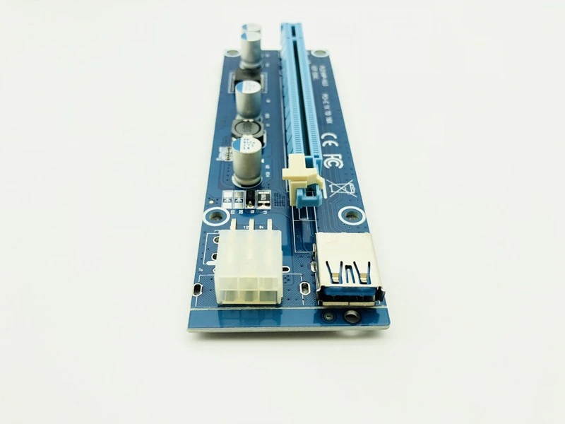 50PCS VER 006C PCI-E PCI E Express 1X to 16X Riser Card USB 3.0 Cable SATA to 6Pin Power Cable 60CM for BTC Bitcoin Miner Mining