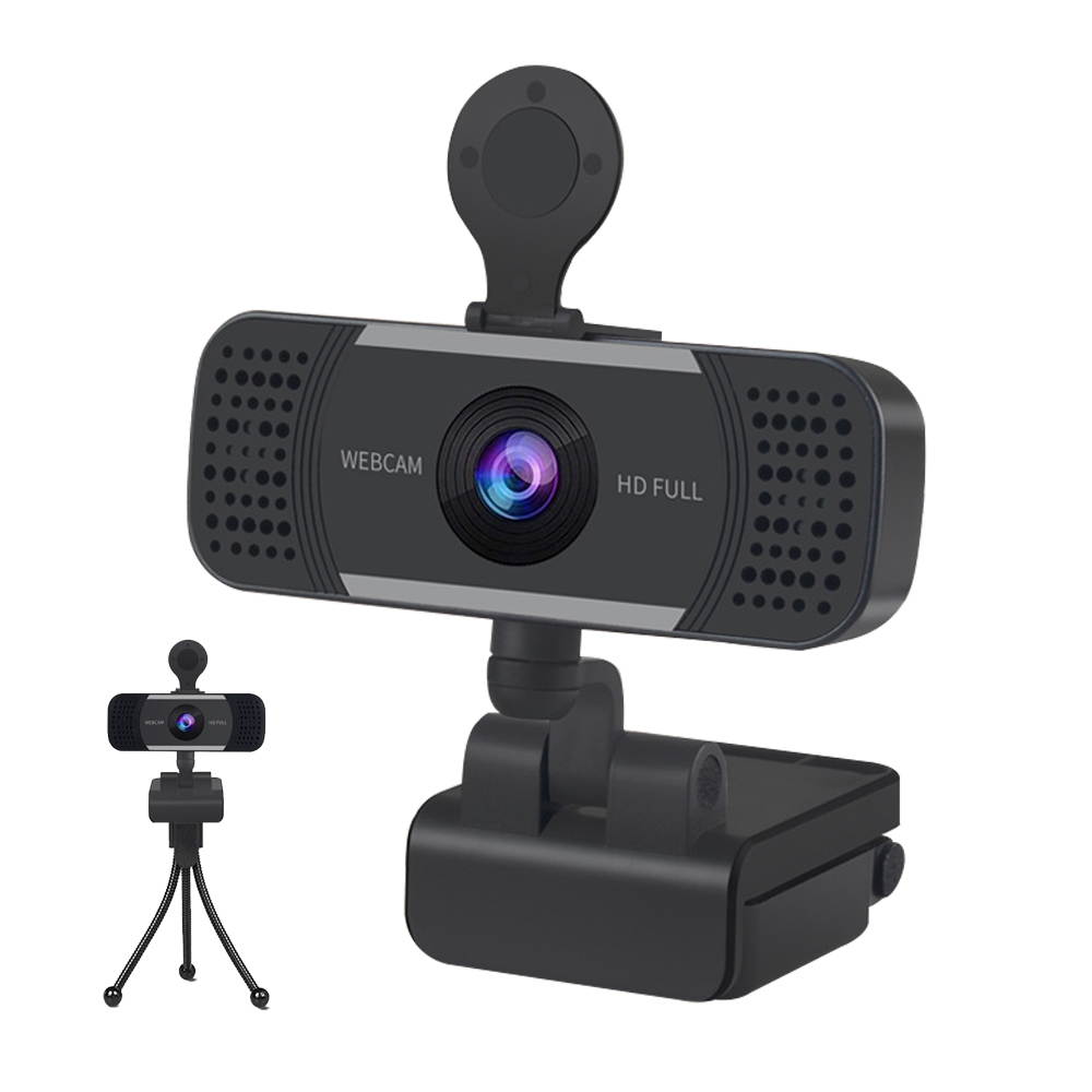 Webcam HD 1080p Business Web Camera, USB PC Computer Webcam with Microphone & Privacy Cover,Laptop Desktop Full HD Camera Video Webcam 110 Degree Widescreen, Plug and Play for Laptop MAC PC, WC60