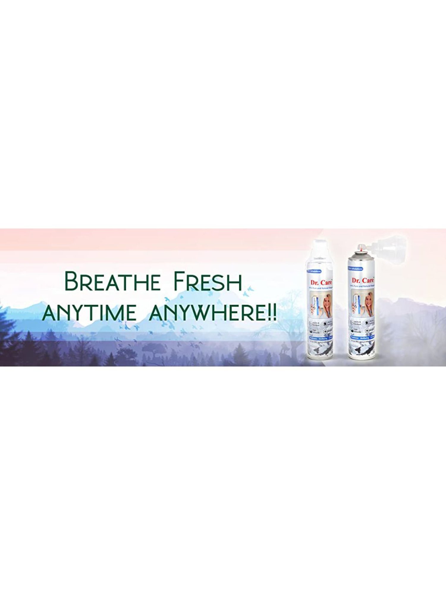 MCP Dr. Care 12L Portable Oxygen Can with Inbuilt Mask and Upto 250 Breaths - Pack of 3