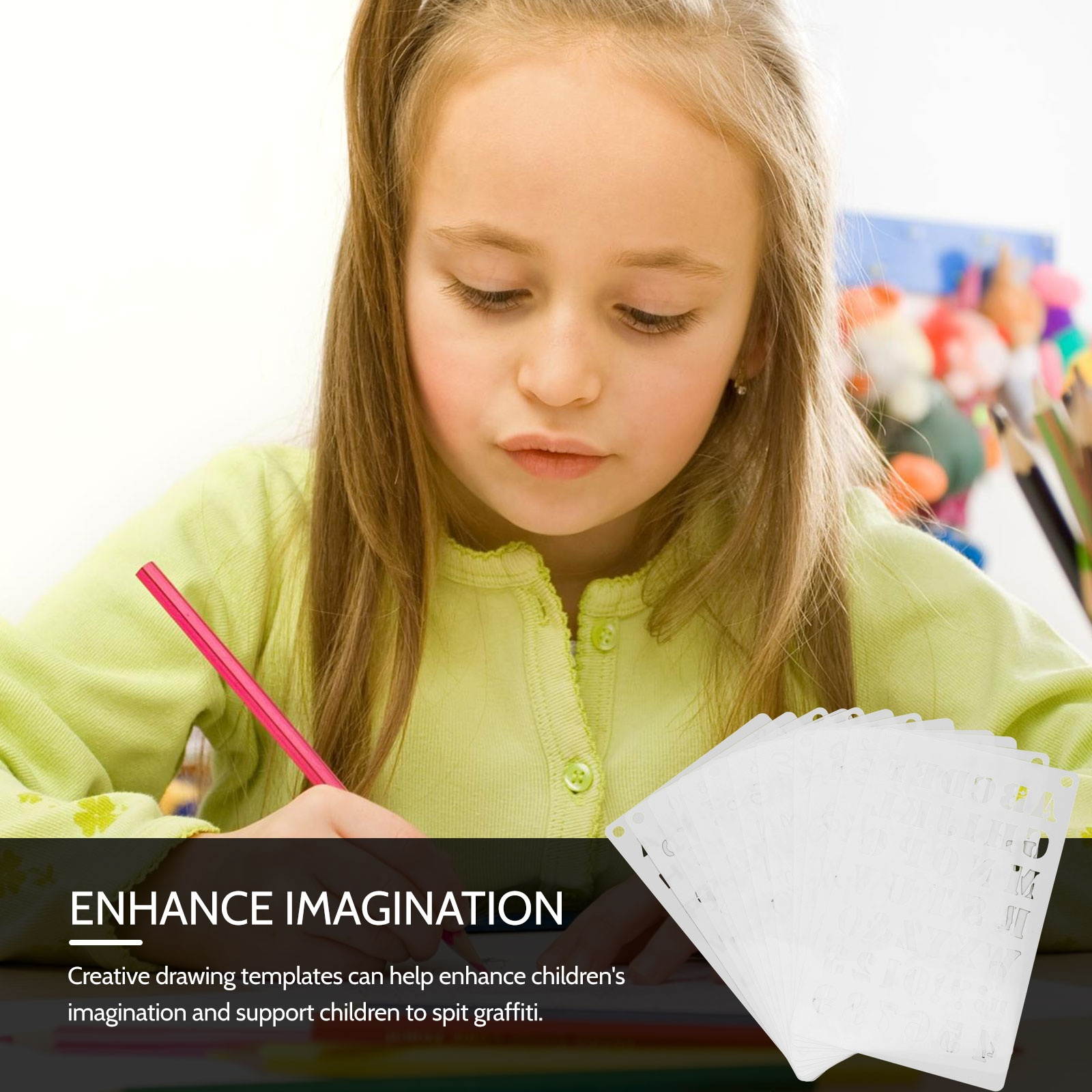 12pcs Chic Creative Alphabet Number Stencils DIY Drawing Template Painting Templates