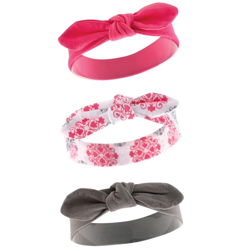 Yoga Sprout Baby and Toddler Girl Cotton Headbands 3pk, Medallion, 12-24 Months