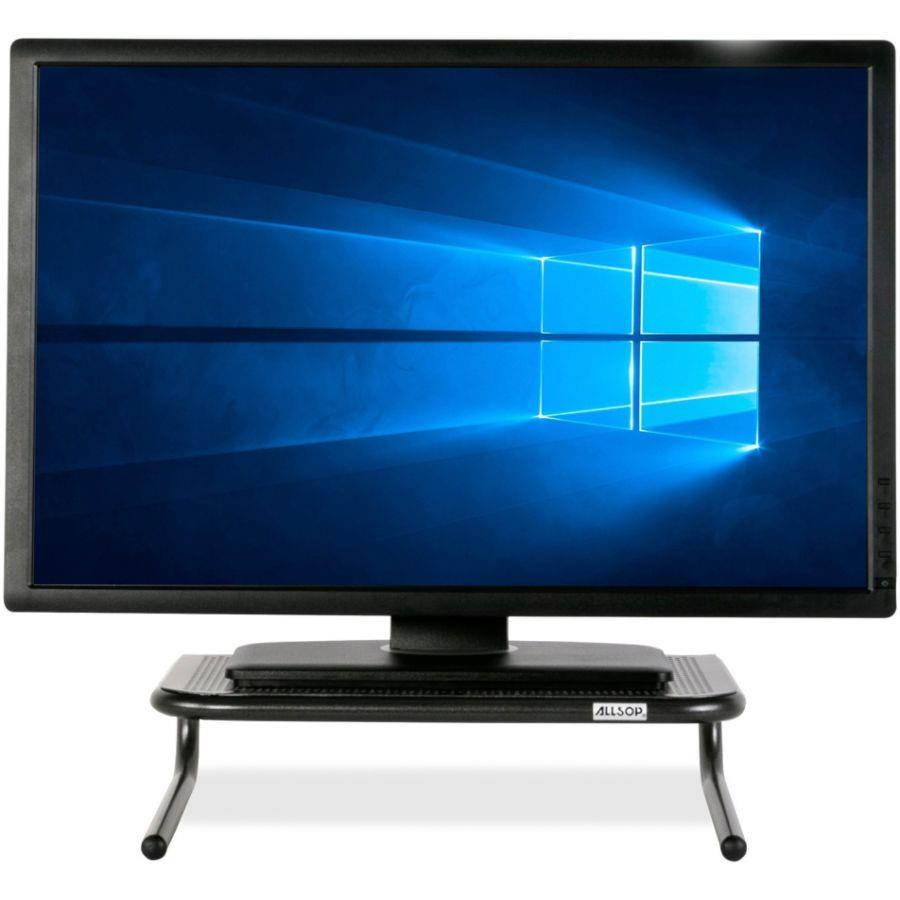 Allsop Metal Art Jr. Monitor Stand 14-Inch Wide Platform - Pearl Black (30165)