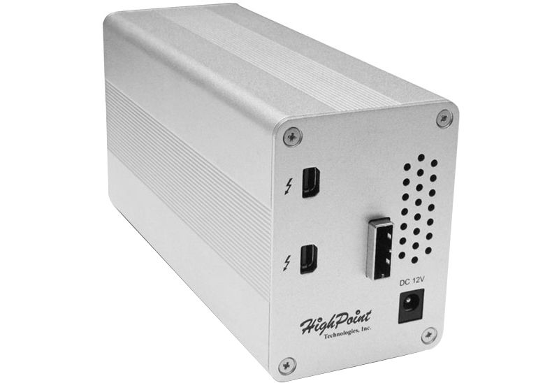 HighPoint RocketStor 6324L Drive Enclosure Serial ATA/600 - Thunderbolt 2, eSATA, Mini-SAS Host Interface - 4 x HDD Supported - 4 x SSD Supported