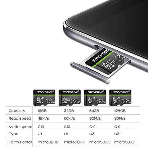 Alice Zeng Stickdrive 128GB High Speed Class 10 Micro SD (TF) Memory Card